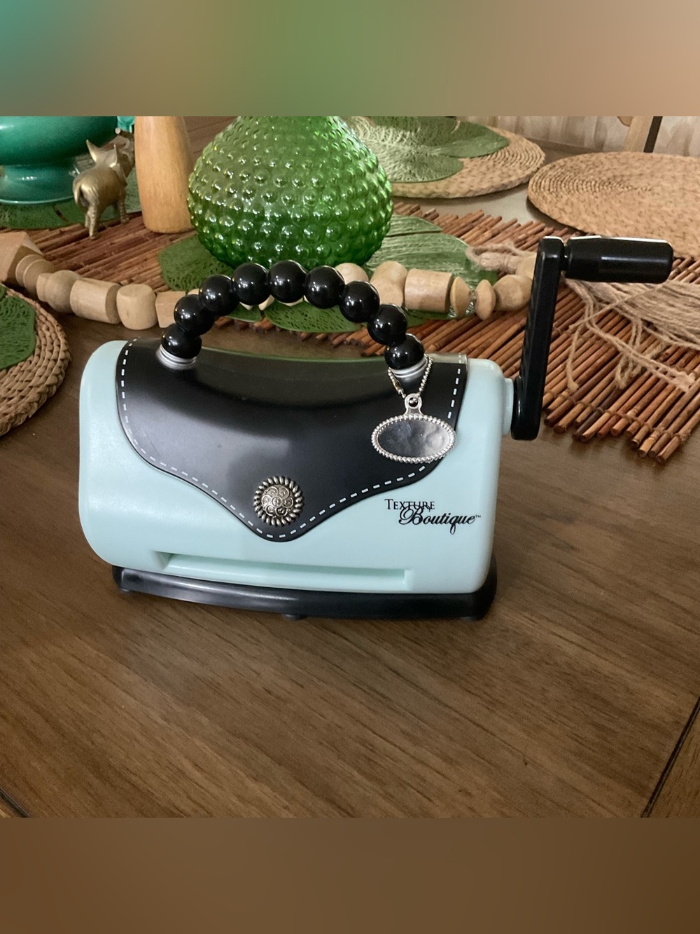 Sizzix Texture Boutique Embossing Machine Purse Style Baby Blue Machine
